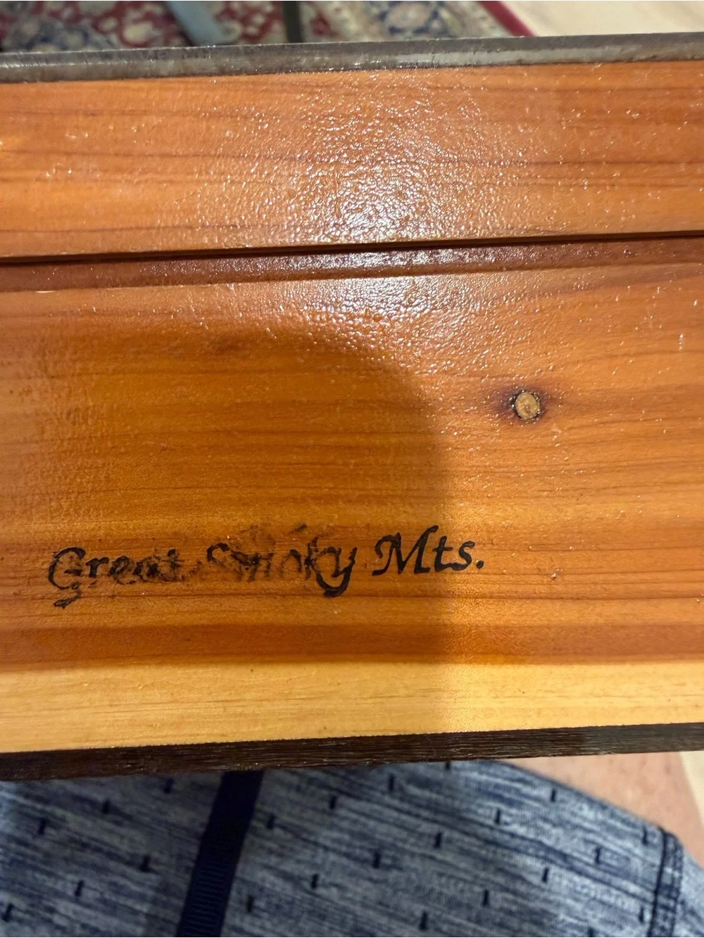 Great Smoky Mts. Wooden Cedar Box